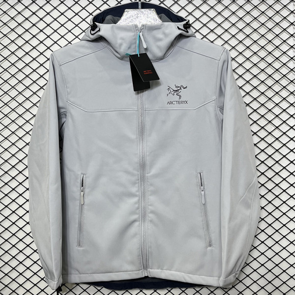 2025  RK906 ARCTERYX Grey  Thickened Assault  Hooded Windbreaker (加厚冲锋衣）