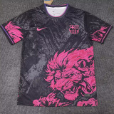 25 /26 BAR Pink lion Head  Special Edition Black Fans Soccer Jersey