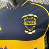 25/26  Boca Juniors Home Player Version Soccer Jersey（右袖与背下没广告)