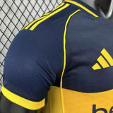 25/26  Boca Juniors Home Player Version Soccer Jersey（右袖与背下没广告)