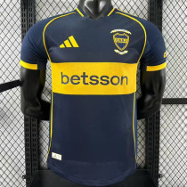 25/26  Boca Juniors Home Player Version Soccer Jersey（右袖与背下没广告)