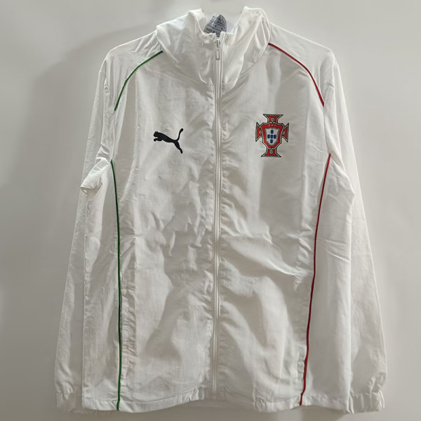 25/26  Portugal White Retro Windbreaker