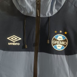 25/26  Grêmio  Grey Blue Hooded Windbreaker#0085