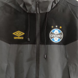 25/26 Mineiro  New Edition Grey  Thickened Assault  Hooded Windbreaker