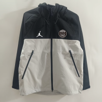 2025  PSG New Edition White & Black  Jordan  Assault  Hooded Windbreaker
