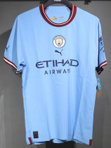 22/23 Man City Home  Player Version Soccer Jersey