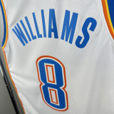 22/23 OKC Thunder WILLIAMS # 8 White Top Quality Hot Pressing NBA Jersey