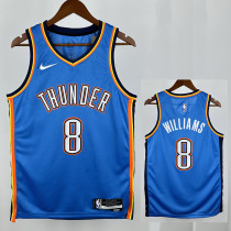 22/23 OKC Thunder WILLIAMS # 8 Blue Top Quality Hot Pressing NBA Jersey