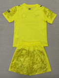 25/26 Man City Goalkeeper Yellow Kids Soccer Jersey