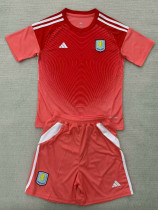 25/26  Aston Villa Goalkeeper Orange Kids  Soccer Jersey