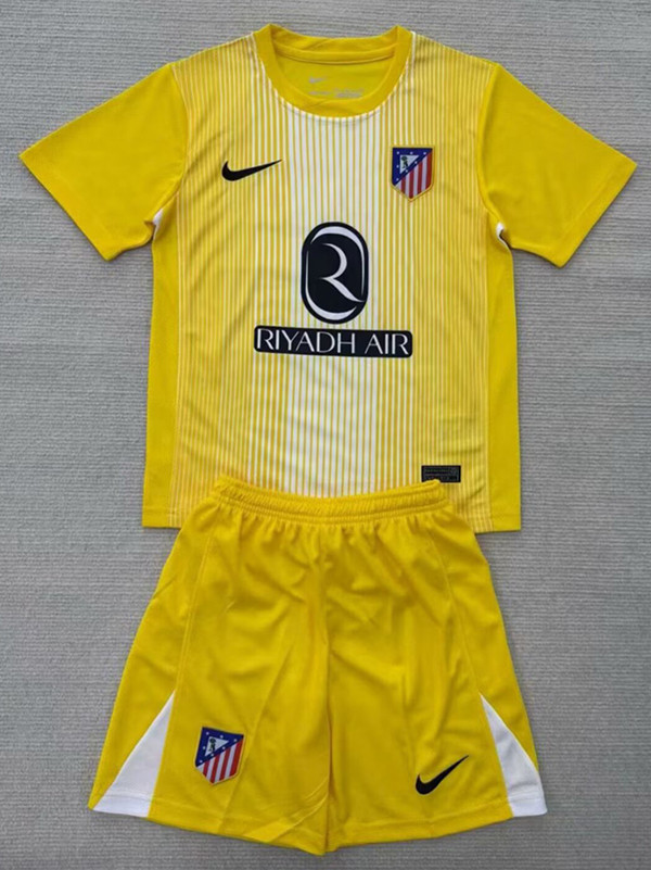 25/26  ATM Goalkeeper Yellow  Kids Soccer Jersey