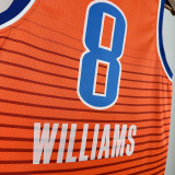 22/23 OKC Thunder WILLIAMS # 8 Orange Flying Edition Top Quality Hot Pressing NBA Jersey