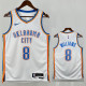 22/23 OKC Thunder WILLIAMS # 8 White Top Quality Hot Pressing NBA Jersey