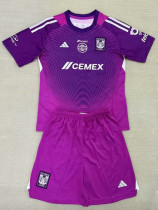 25/26 Tigres UANL Goalkeeper Purple Kids Soccer Jersey