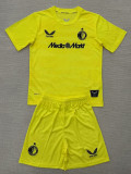 25/26 feyenoord  Goalkeeper Yellow  Kids  Soccer Jersey