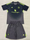 25/26 Man Utd Black Goalkeeper Kids Soccer Jersey