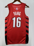 22/23 Trail Blazers  YANG #26 Red Flying Man Edition Top Quality Hot Pressing NBA Jersey