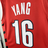 22/23 Trail Blazers  YANG #26 Red Flying Man Edition Top Quality Hot Pressing NBA Jersey