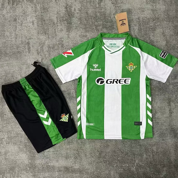 25/26 Real Betis Home  Kids   Soccer Jersey