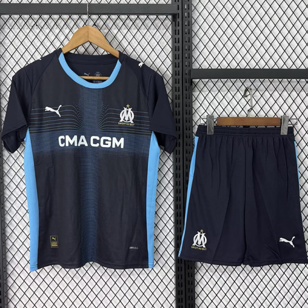 25/26  Marseille Away  Kids Soccer Jersey