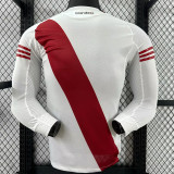 25/26 River Plate Home   Player Version  Long Sleeve Soccer Jersey广告版