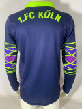1991/1992 FC Köln Royal Blue Goalkeeper  Long Sleeve  Retro Soccer Jersey