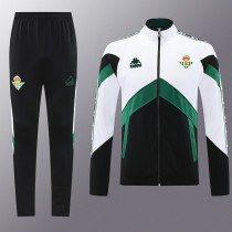 2526  Real Betis White &Black Retro Jacket Tracksuit(01)