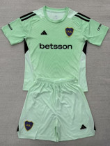 25/26 Boca Juniors Goalkeeper Green  Kids Soccer Jersey
