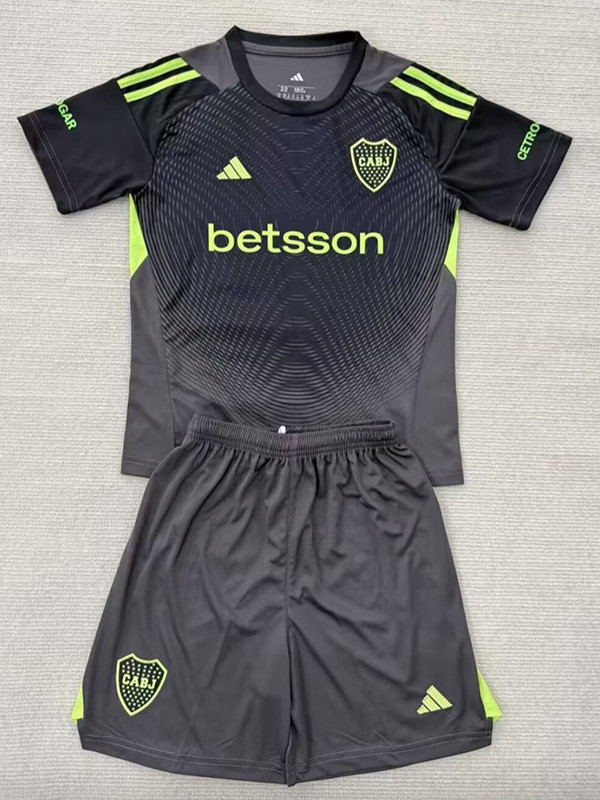 25/26 Boca Juniors Goalkeeper Black Kids Soccer Jersey