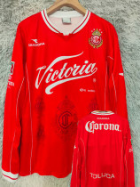 1998/1999 Toluca CD Home Long Sleeve Retro  Soccer Jersey