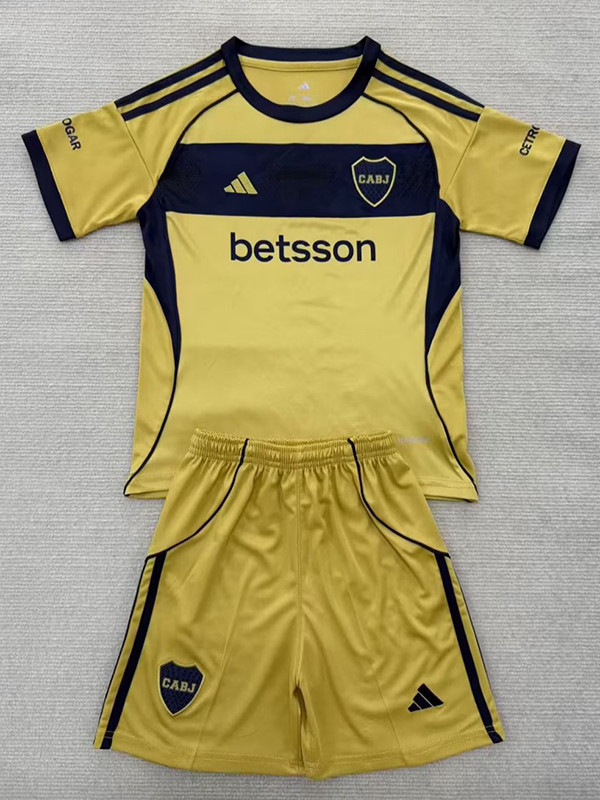 25/26 Boca Juniors Away Kids Soccer Jersey