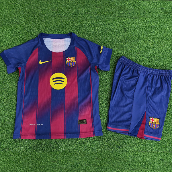 25/26 BAR Home Kids  Player Version Soccer Jersey