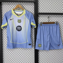 25 /26 BAR Light Blue  Kids Soccer Jersey(蓝胸花01)