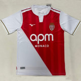 25/26 Monaco Home Fans  Soccer Jersey（Print sponsors、广告）