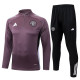 25/26 Man Utd Grey Purple  Half Pull Tracksuit #B2550 (半拉链)