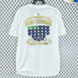2025 PSG Navy White Champions League pure cotton T-shirt#No.9(纯棉 ）