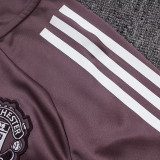 25/26 Man Utd Grey Purple  Half Pull Tracksuit #B2550 (半拉链)