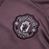 25/26 Man Utd Grey Purple  Half Pull Tracksuit #B2550 (半拉链)