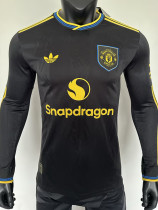 25/26 Man Utd Third  Player Version  Long Sleeve Soccer Jersey
