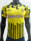 25/26 Dortmund  Home  Fans Soccer Jersey(胸前粉色广告）