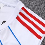 25/26 Bayern  White Retro Training Vest Suit #D25104（蓝色边）
