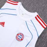 25/26 Bayern  White Retro Training Vest Suit #D25104（蓝色边）