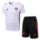 25/26  Bayern White  Training Short Suit#D2594(两边红）