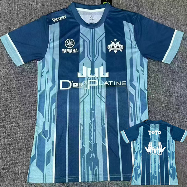 25/26  Marseille Special Edition Blue Player Version Soccer Jersey(球员版 ）