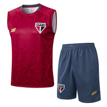25/ 26  Sao Paulo FC Maroon inkjet  Tank top and shorts suit#D25115