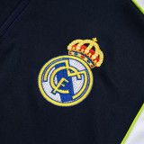 25/26  RMA Royal Blue Retro Edition Kids Half Pull Kids Tracksuit #E2573(半拉链)