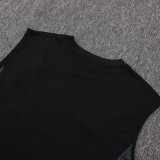 25/26  JUV Black Tank top and shorts suit#D25135