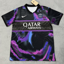 25/26 PSG Special Edition Black Purple Fans Soccer Jersey