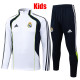 25/26  RMA White Retro Edition  Half Pull Kids Tracksuit #E2572(童装、半拉链)