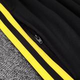 25/26 RMA Black Retro  Kids Jacket Tracksuit#E2556(童装、黄袖边）